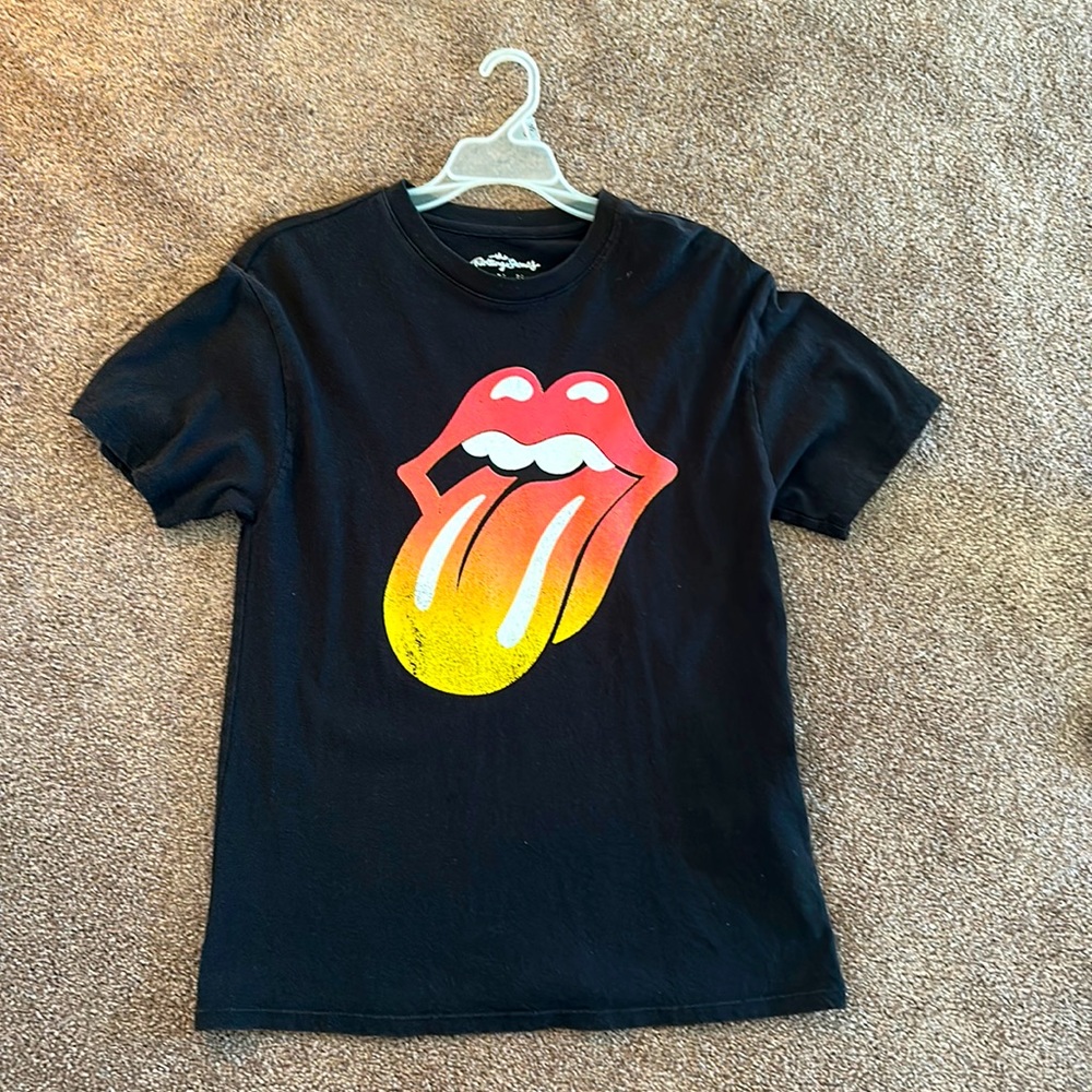 Black Rolling Stones Graphic Tee
